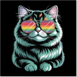 Sunglasses British Longhair Cat Highland Straight Posters and Art
